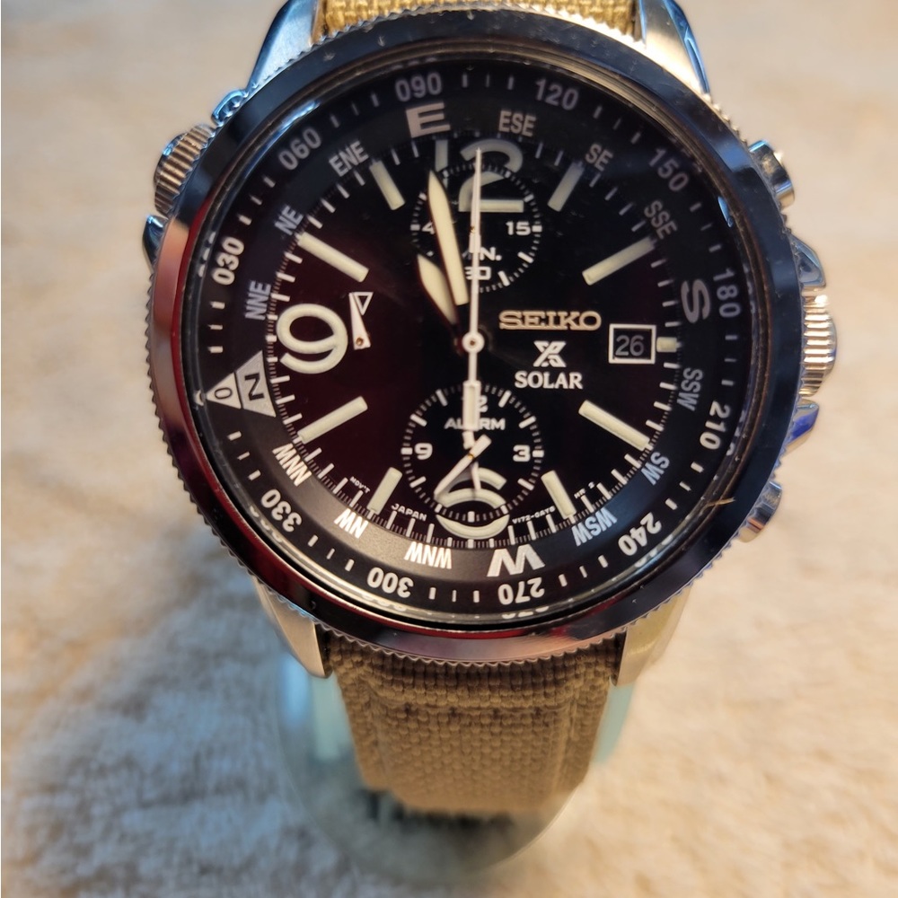 Men’s Seiko Prospex Chronograph watch. Original band.
